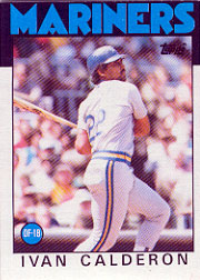 1986 Topps Baseball Cards      382     Ivan Calderon RC*